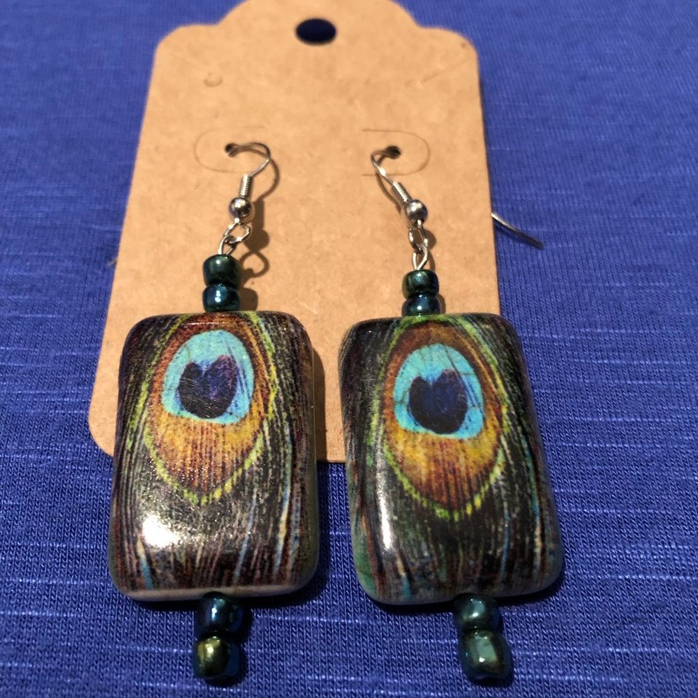 Peacock Dangle Earrings